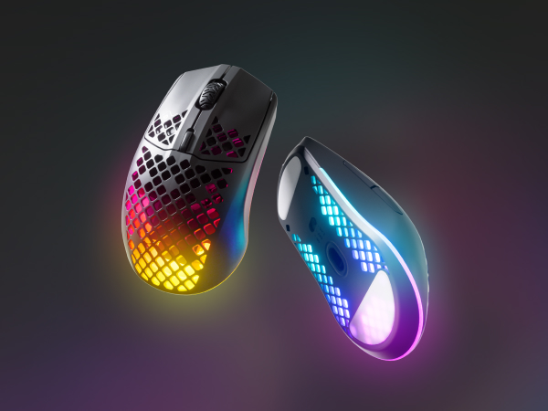 SteelSeries Aerox 3 Wireless - Mysz z otworami z RGB - Ultralekka