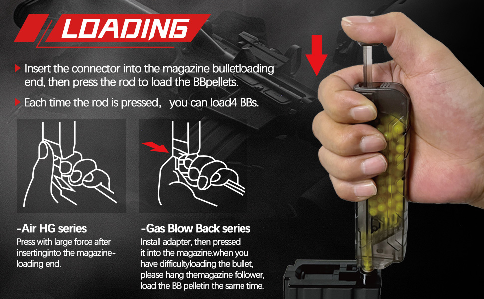 Ludex Airsoft BB Speed Loader for 6mm bb Pellets 100 Rounds Capacity