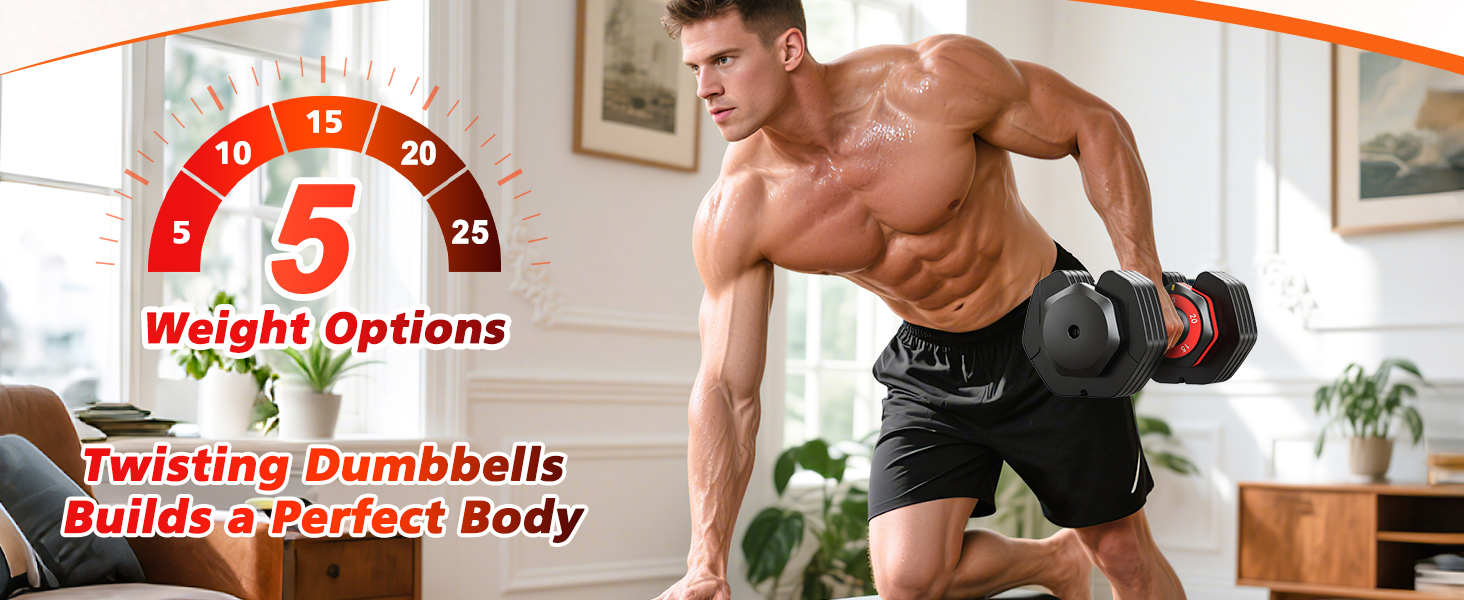 Adjustable dumbbell set