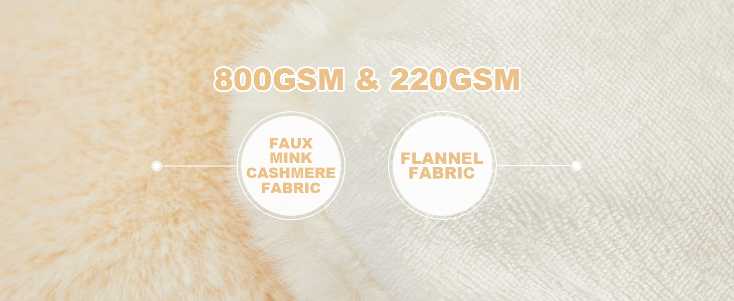 LiveGo Luxury 1000GSM Faux Mink Cashmere Throw Blanket