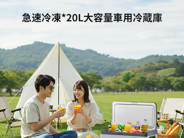Amazon.co.jp: 車載冷蔵庫 ポータブル冷蔵庫 急速冷凍 20L -22
