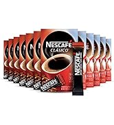 NESCAFE CLASICO, Dark Roast Instant Coffee, 12 boxes (84 packets)