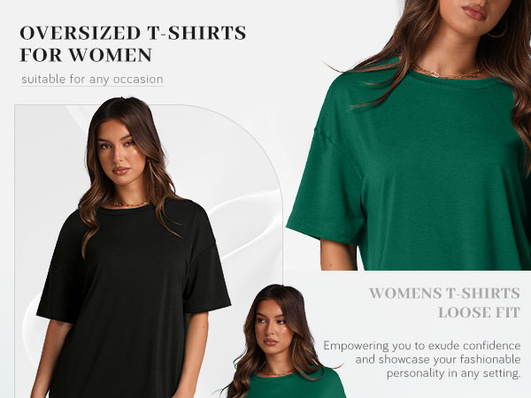 XIEERDUO Womens Tees Loose Fit Round Neck Half Tees for