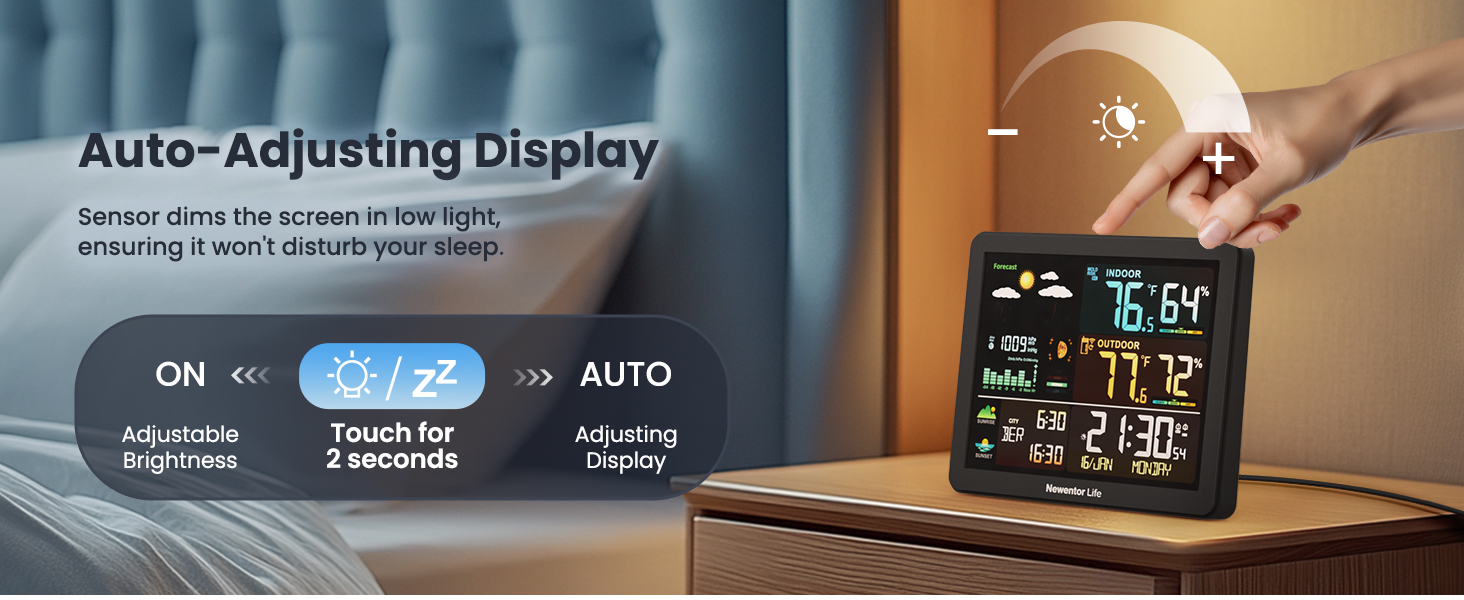 Weather Station Wireless Indoor Outdoor Thermometer