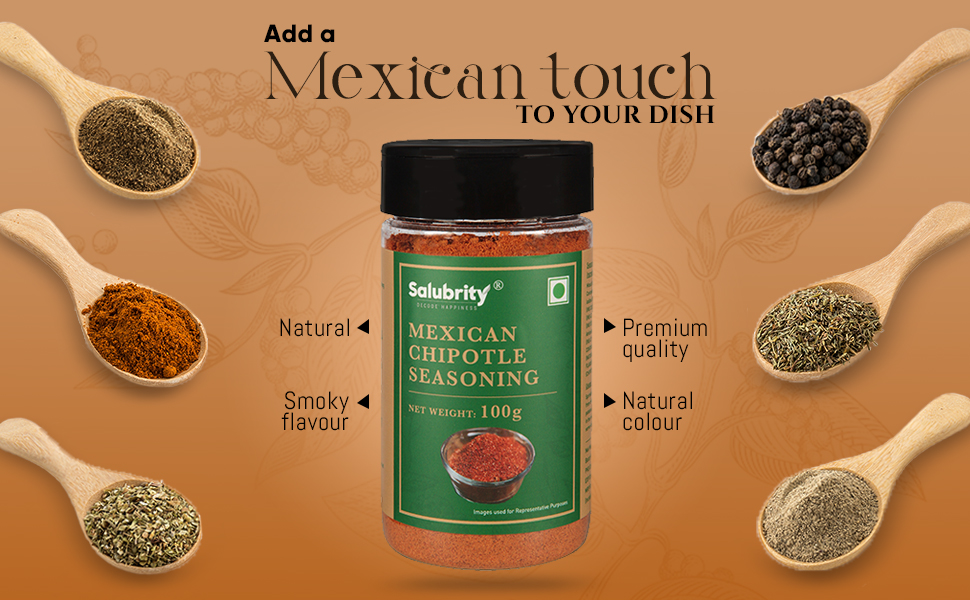 Salubrity Mexican Chipotle Seasoning, 100g Amazon.in Grocery
