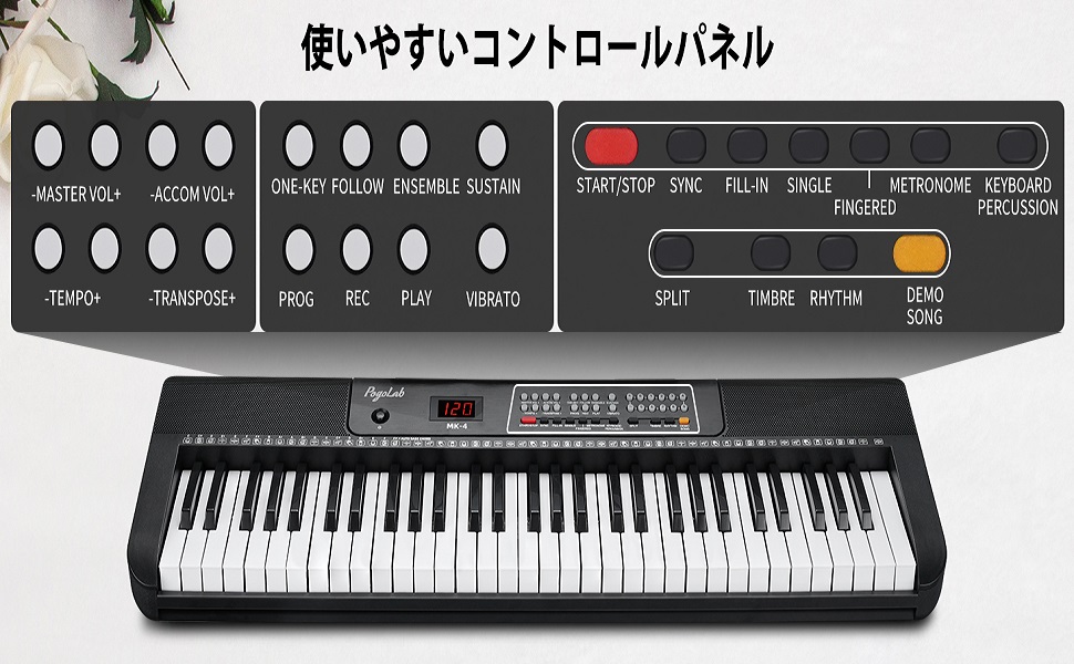 Amazon | 電子キーボード ミニ キーボード スタンドキーボード