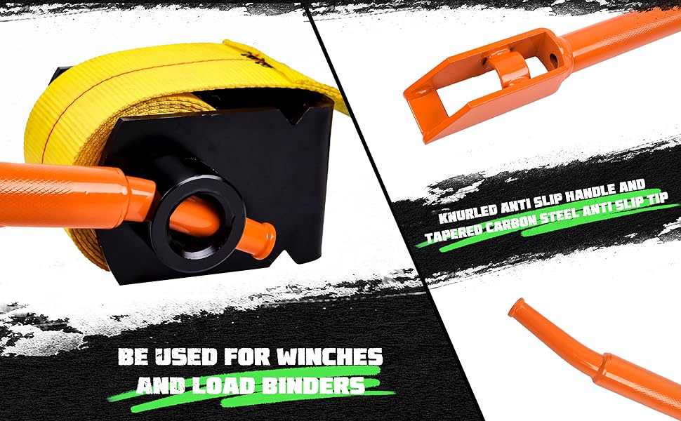 AUTOSwpozo Winch Bar, Combination Winch Bars with Square Head for Flatbed Trailer