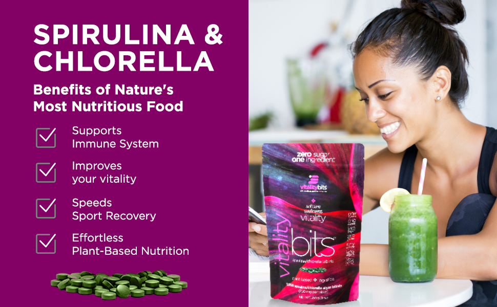 VITALITYbits Organic Blended Spirulina & Chlorella Algae
