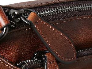 zippered shoulder bag