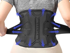 NEENCA Back Brace for Lower Back Pain Relief with Bionic Support System, Lumbar Support Belt for Women&Men with Lumbar Pad, Breathable 3D Knit Fabric for Herniated Disc, Sciatica, Scoliosis... -Black 26