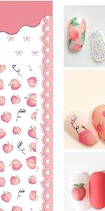 Fruit Lemon Nail Water Decal Sticker Summer Design Nail Art Sliders Woman Face Anime Foil
