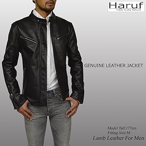 Amazon | [ハルフ] レザージャケット ライダースジャケット