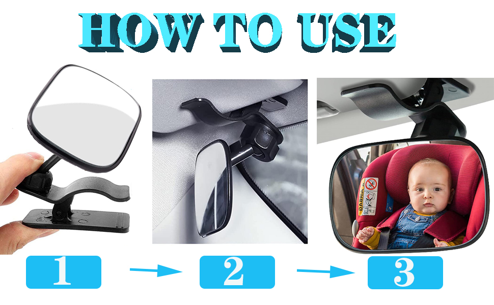Baby Car Mirror,Baby Backseat Mirrors, Shatterproof Acrylic Baby Car