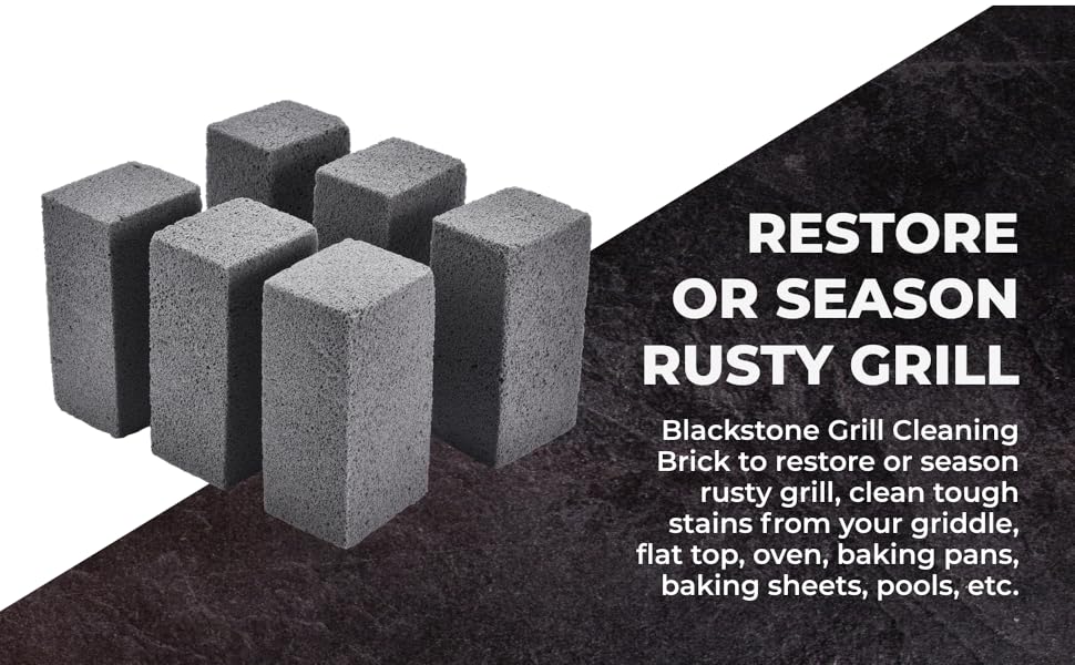 Zorestar Set of 6 Brick Stone Grill Cleaner 8 inches