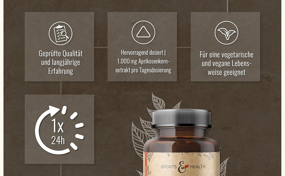 Apricot Kernels 120 Capsules Apricot Kernel Extract with Vitamin C