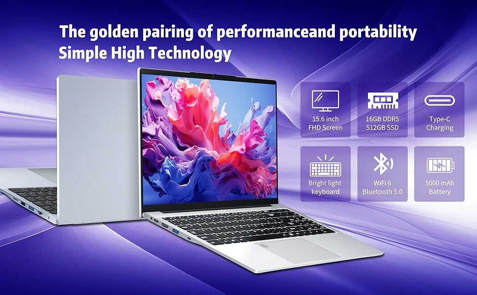 15,6 Pollici PC Portatile Core i7-1195G7, Win11 Notebook