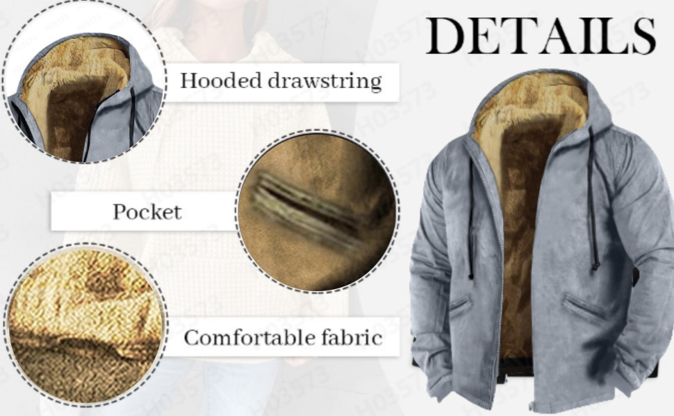 Gefütterte und verdickte Herrenjacke