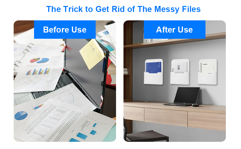 Merkaunis 6 Pack File Holder,A4 Large Size