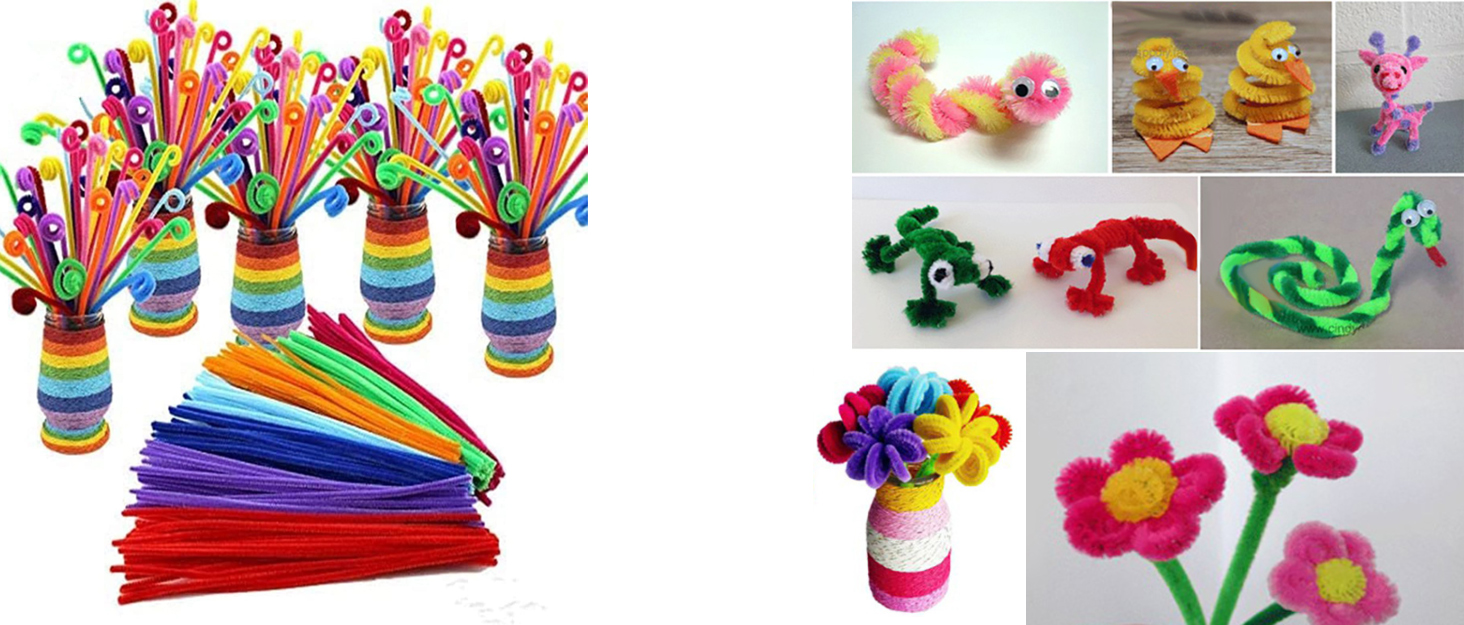 KAZETEC 100 PCS Pipe Cleaners, Chenille Stems, Pipe