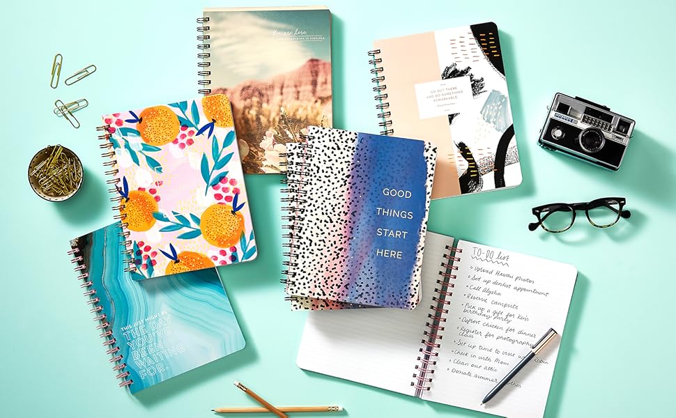 Compendium Spiral Notebook Good Things Start Here — A Designer Spiral