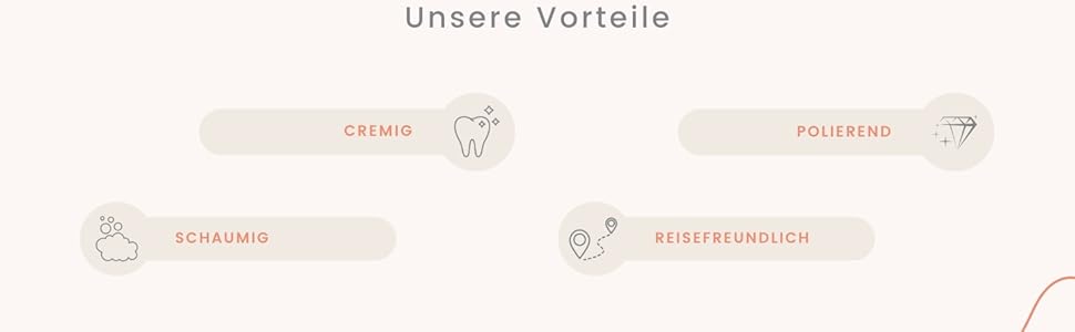 vorteile cremig schaumig polierend reisefreundlich