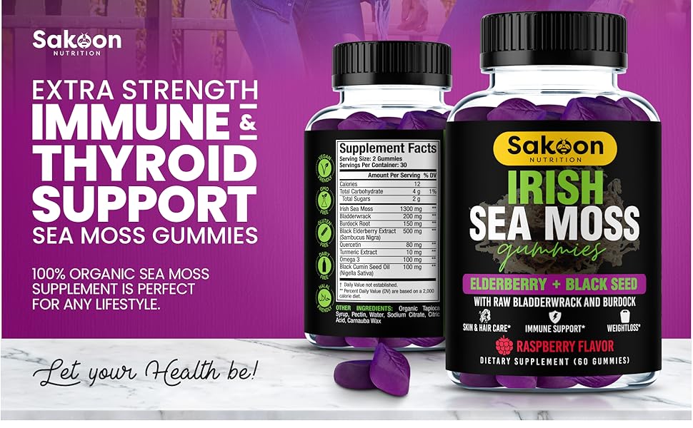 Irish Sea Moss Elderberry And Black Seed Oil