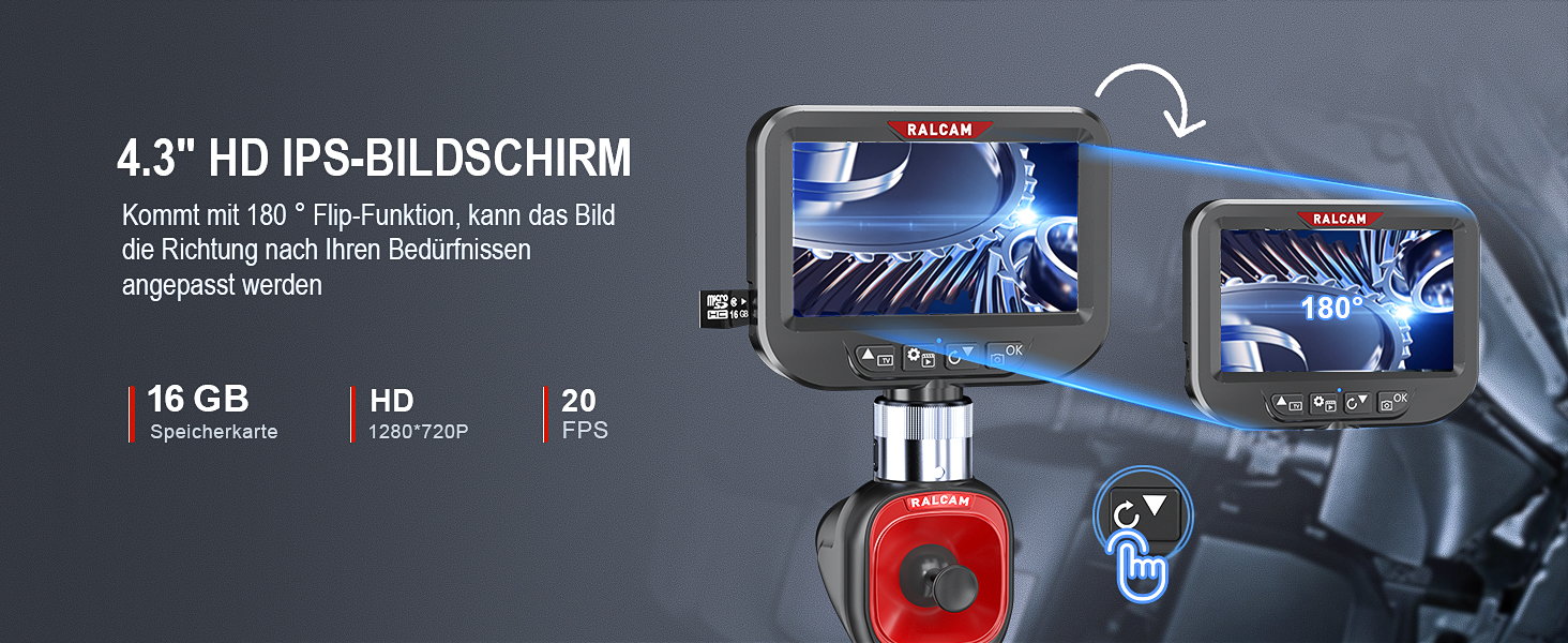 Ralcam Endoskopkamera 6,2mm Endoscope Camera - 360° Endoskop ...