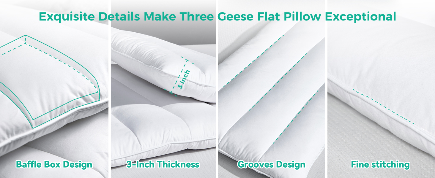 Exquisite Details Make Three Geese Flat Pillow Exceptional