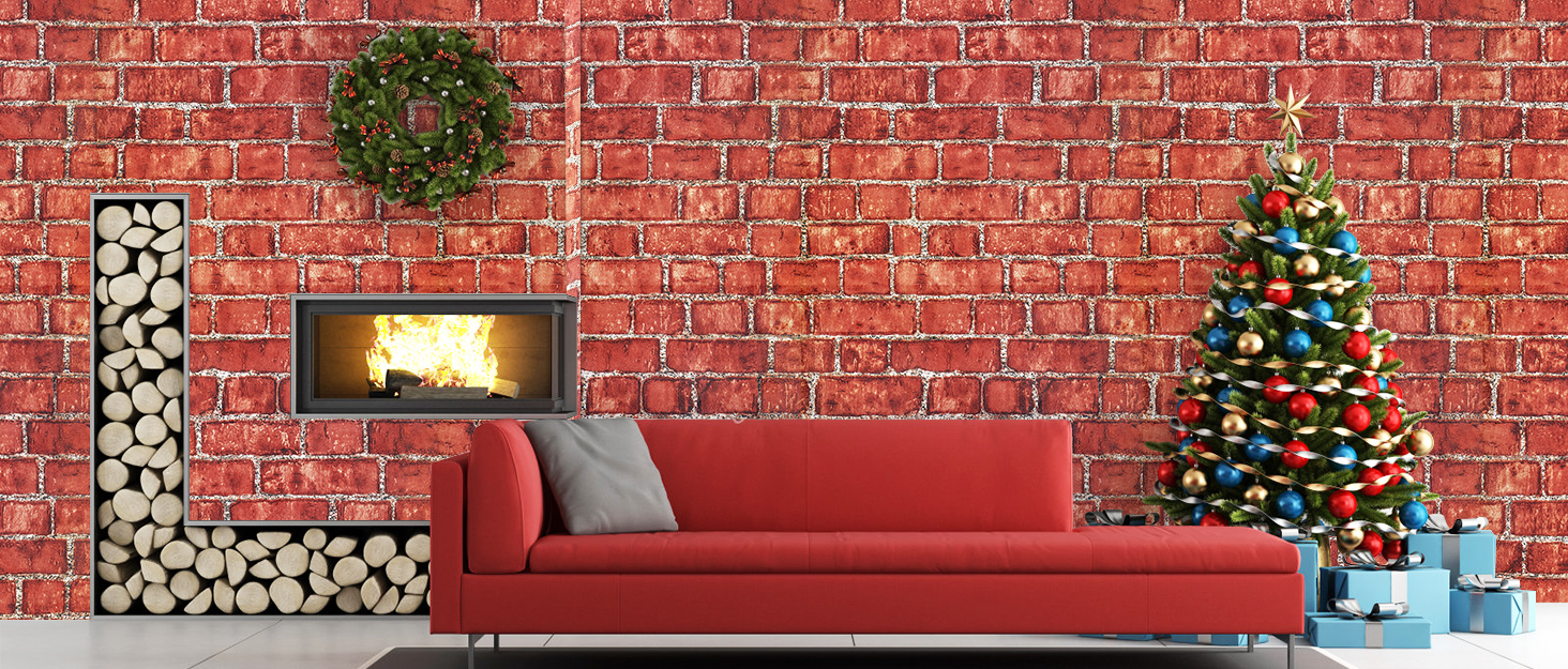 Red Brick Wallpaper Peel and Stick