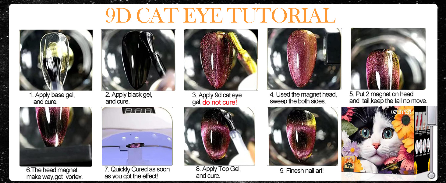 9D Cat Eye Gel Nail Polish Set