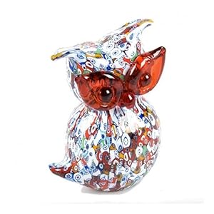 Amazon.co.jp: ユアムラーノ ムラーノ ガラス彫刻 フクロウ