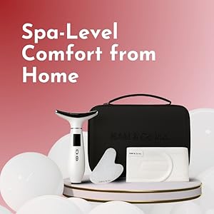 travel case jade guasha spa headband and red light wand included with glow2go facial toning kit
