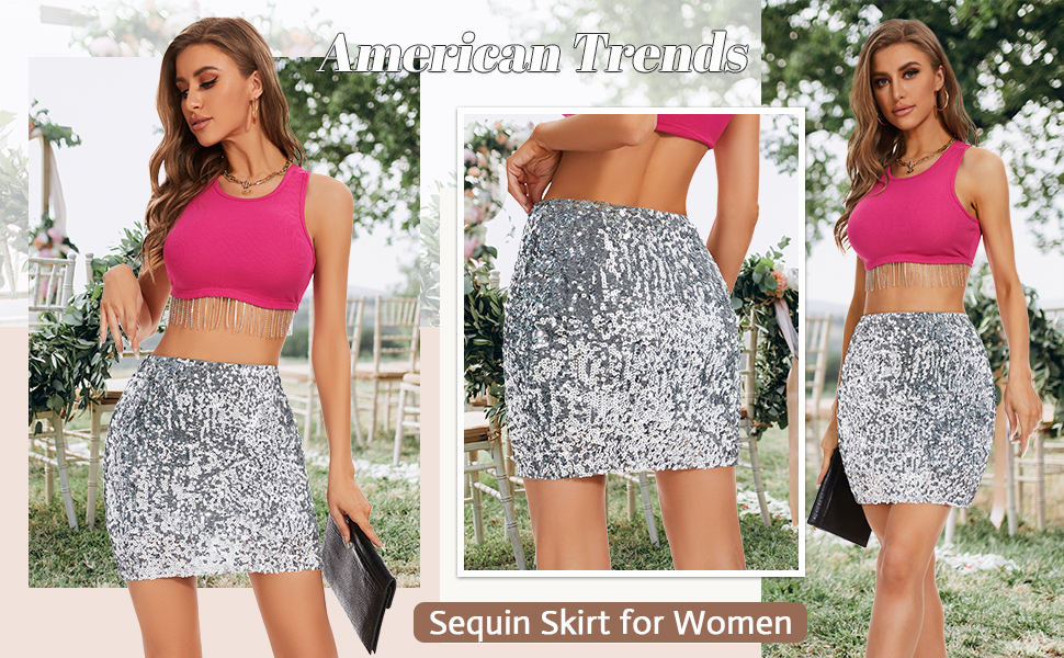 Sequin Skirt for Women