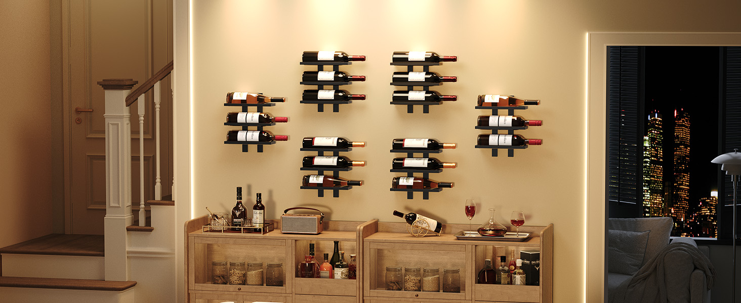 Yzosvki 3 Bottle Wall Mount Wine Rack