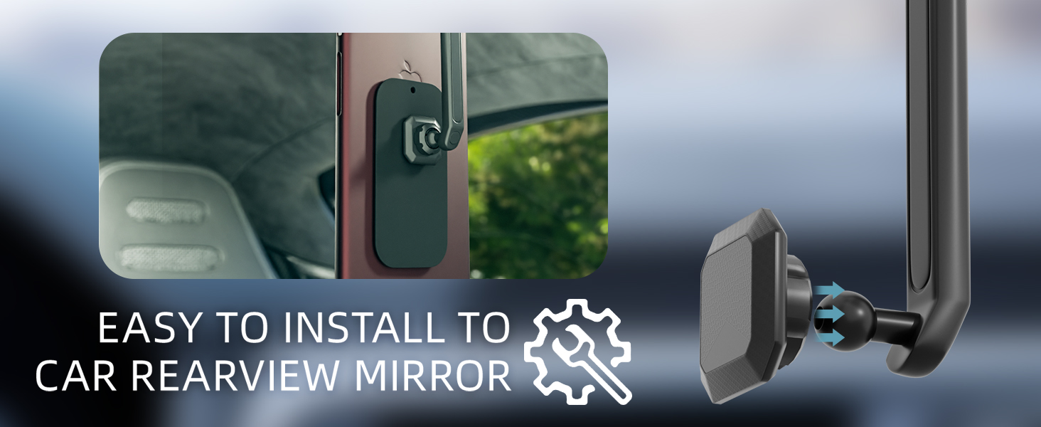 SXhyf Rear View Mirror Phone Holder