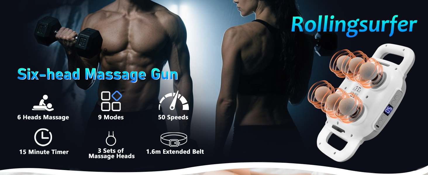 6 heads electric massager