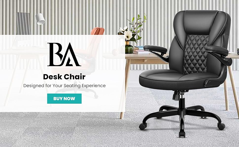 Brick Attic Office Chair Computer Desk Chair PU Leather Swivel