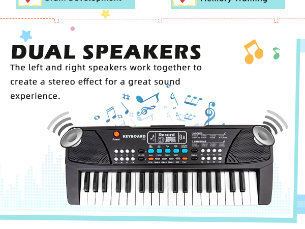 kids keyboard piano dual speaker