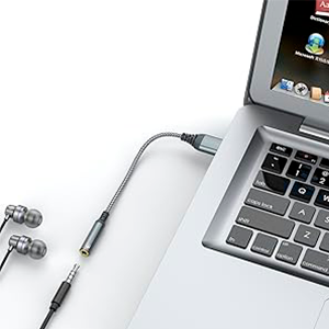 Placa de som externa para Macbook Windows Computador Notebook