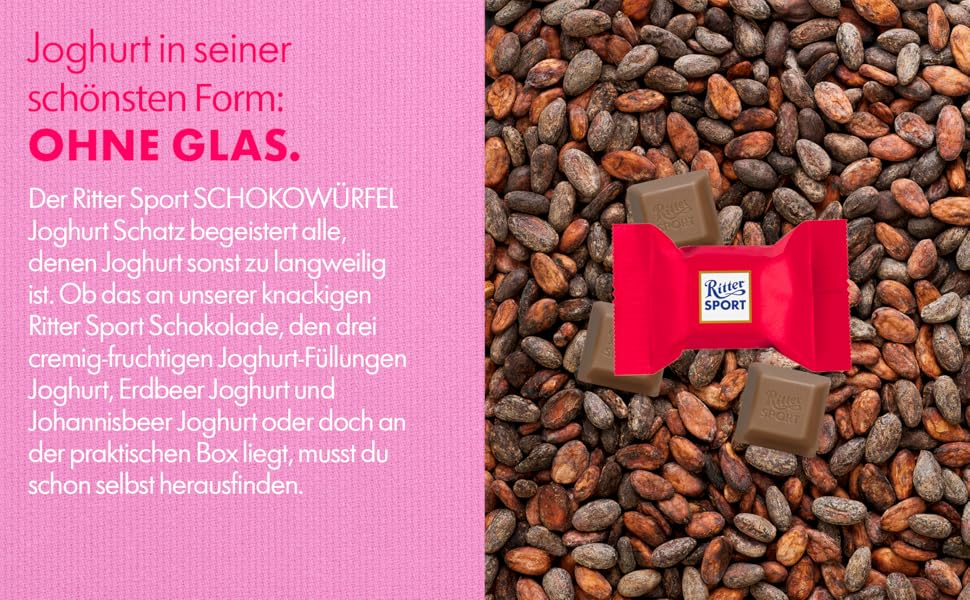 Ritter Sport Schokowürfel Dankeschön, Joghurt, Voll-Nuss in Nugatcreme ...