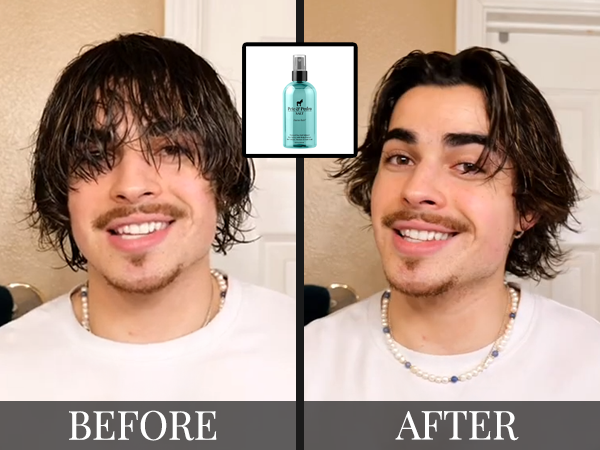 natural sea salt spray before and after example