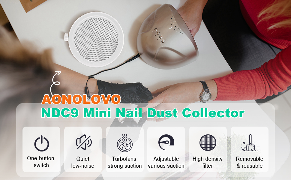 Amazon.com: AONOLOVO Nail Dust Collector, Compact Dust