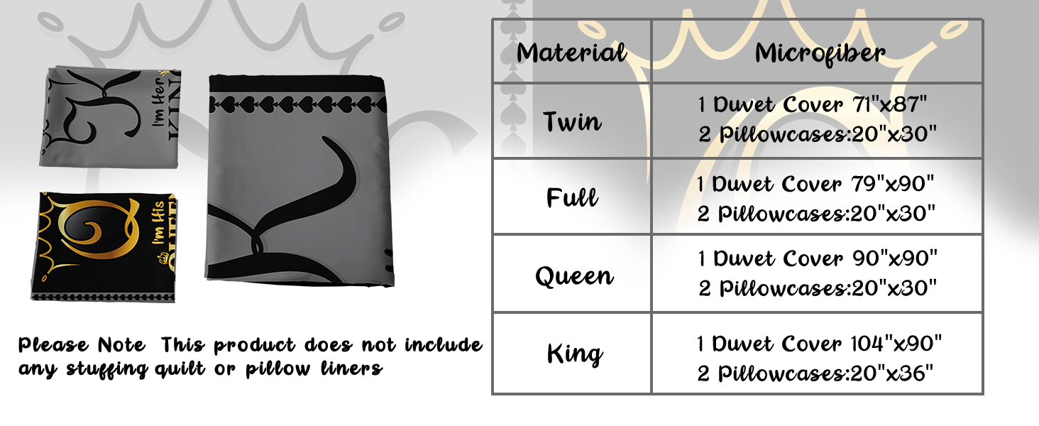 AILONEN Black and White King Duvet Cover Set,3Piece