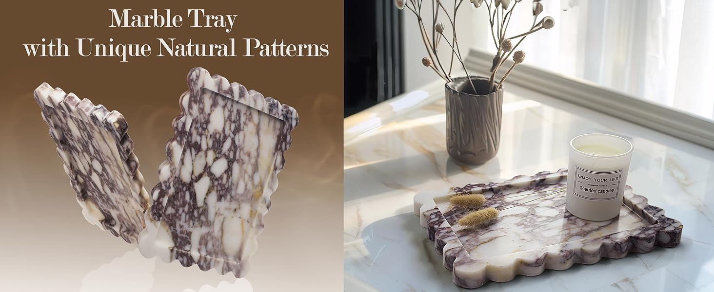 100% luxury natural marble tray