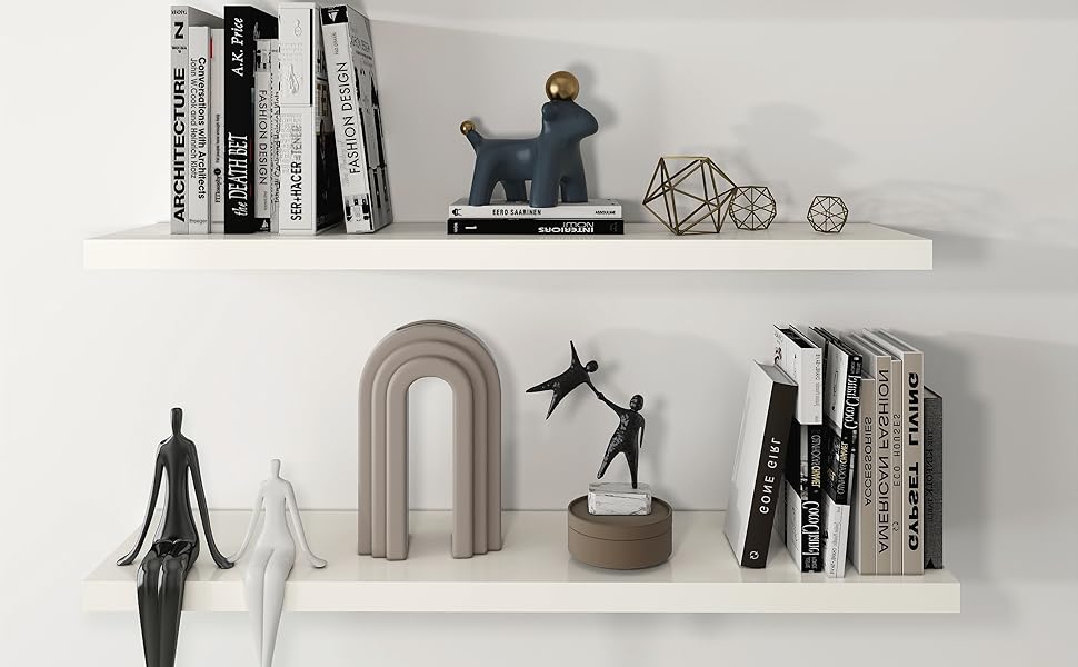 Amazon.com: ECHTTHCE White Floating Shelves, Wall Shelves