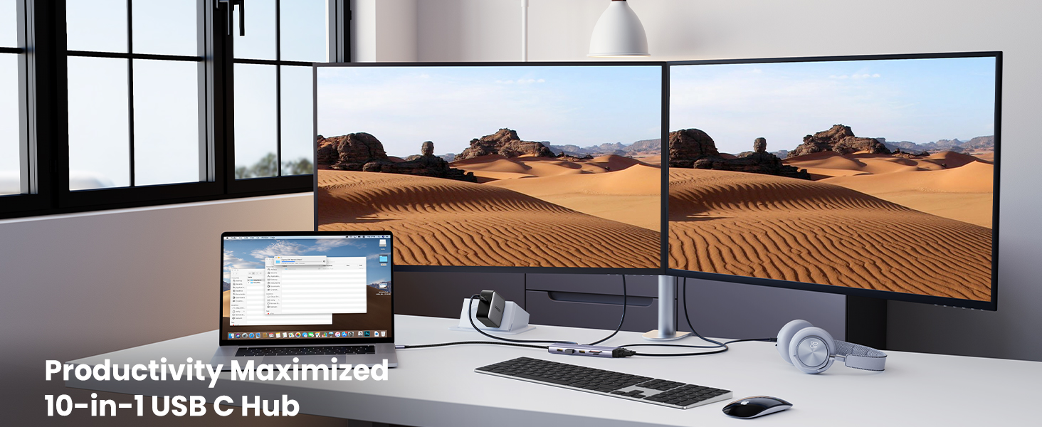 usb c hub usb type c hub c dock type c dock dell hub  HDMI and FHD VGA Dual Video Output