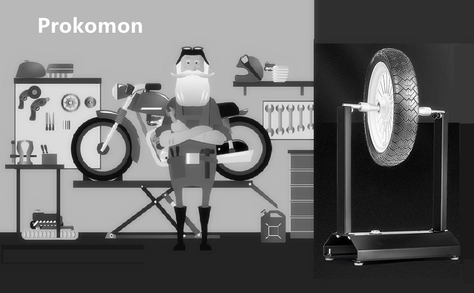 Prokomon Portable Motorcycle Bicycle Wheel Balancer/Truing