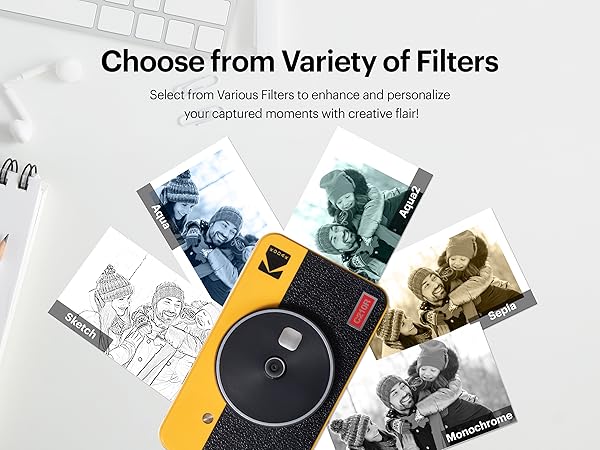 Choose from variety of filters