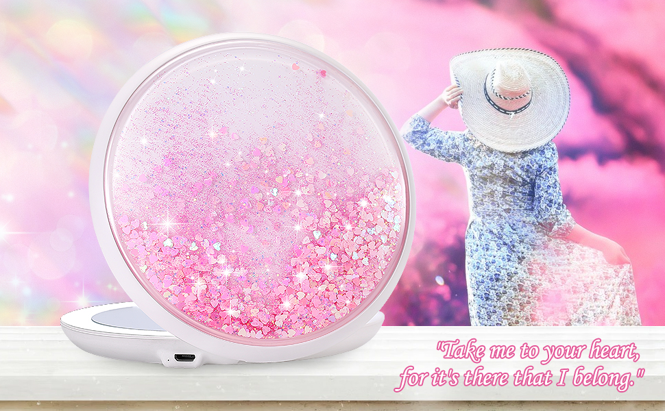 20x Magnifying Mirror, 5 Inch Compact Travel Mirror, Portable Close Up Mirror for Purse/Handbag