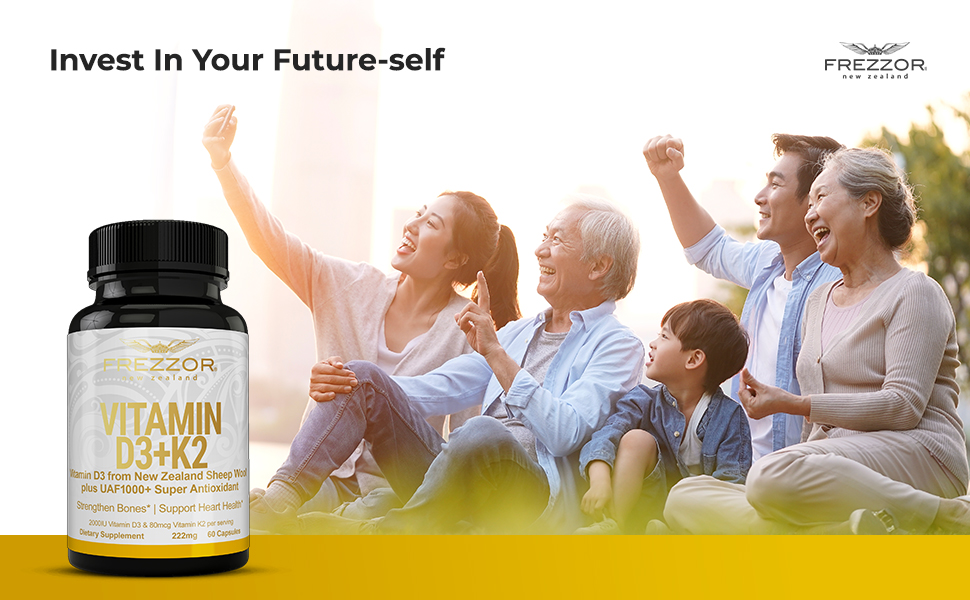 FREZZOR Vitamin D3 and K2 Capsules